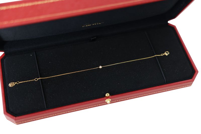 Cartier d'Amour Bracelet Extra Small, 18k Yellow Gold and a Diamond, Preowned in Box WA001