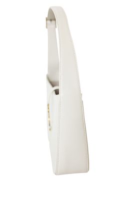 Saint Laurent Le 5 A 7 Hobo Shoulder Bag, White with Gold Hardware