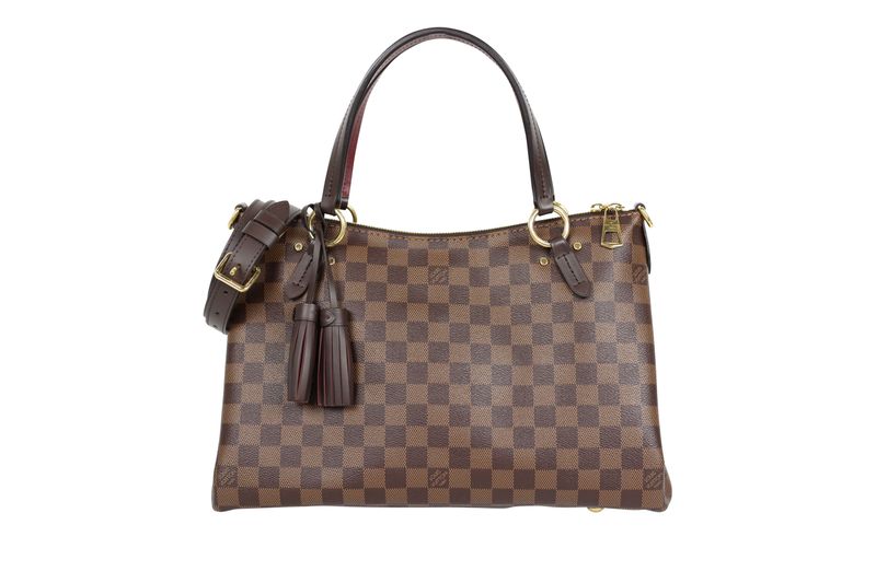 Louis Vuitton Lymington Bag, Damier Ebene Canvas and Gold Hardware, Preowned in Box WA001 Louis Vuitton Lymington Bag, Damier Ebene Canvas and Gold Hardware, Preowned in Box WA001