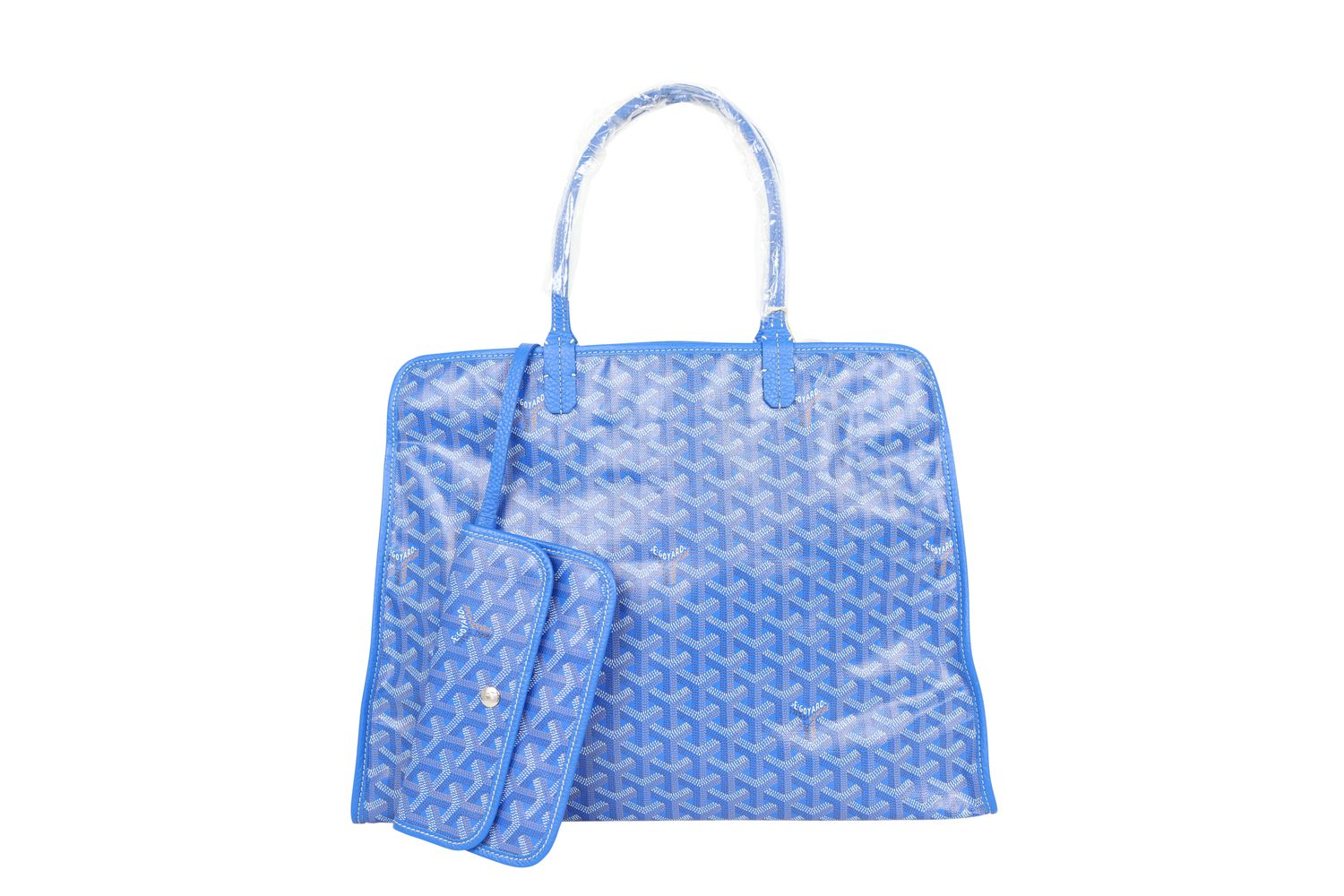 Goyard Hardy Pet Carrier PM Bag, Blue Goyardine Canvas and Leather, New in Dustbag WA001