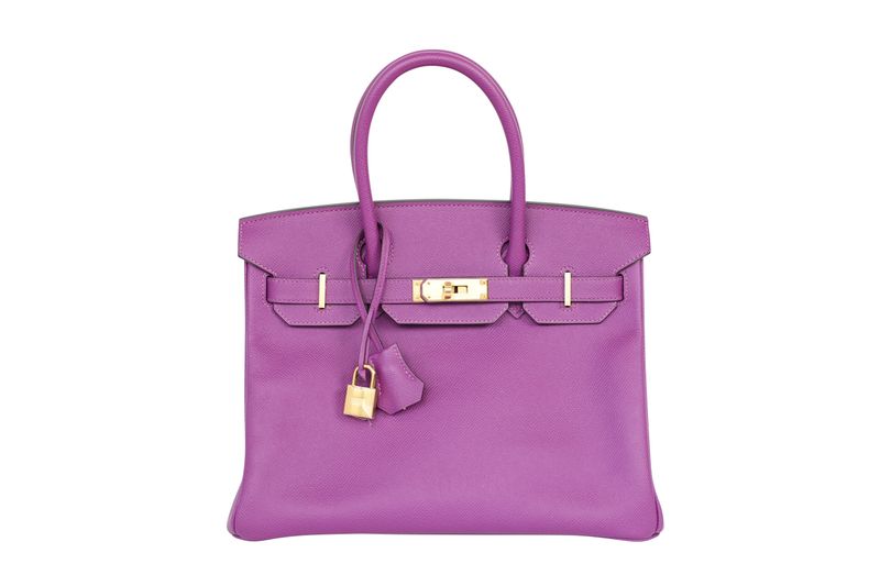 Hermes Birkin 30 Handbag, Purple Anemone Epsom Leather and Gold Hardware, Y 2020 Stamp, New in Box WA001