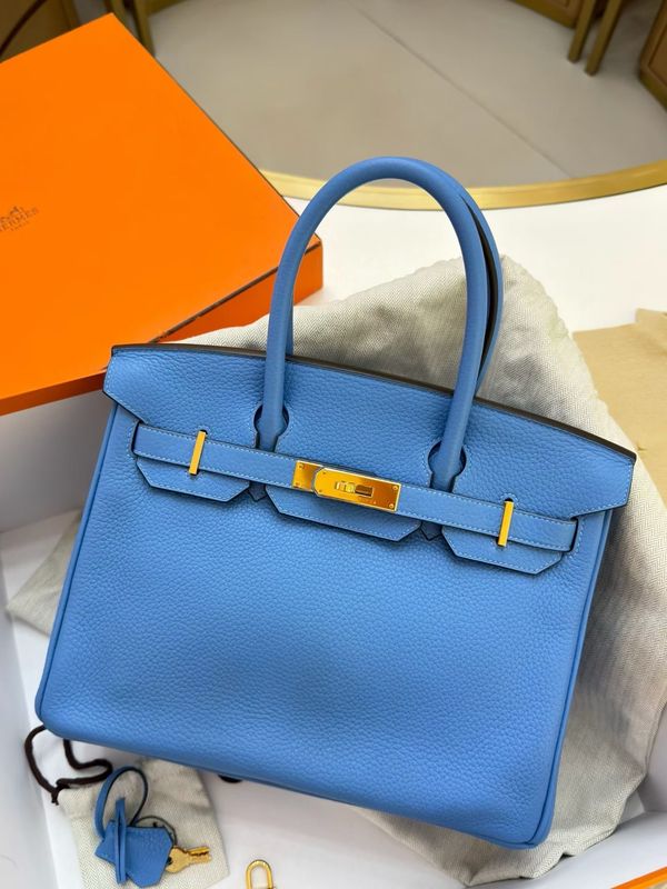 Birkin 30 Blue Paradise, Preowned in Dust Bag, Stamp R, Preowned in Dustbag KJRB088 Birkin 30 Blue Paradise, Preowned in Dust Bag, Stamp R, Preowned in Dustbag KJRB088