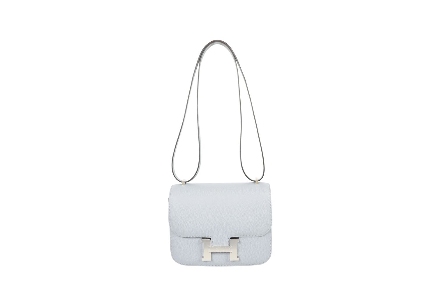 Hermes Constance III 18 Mirror Bag, Gray Gris Epsom Leather and Palladium Hardware, K 2025 Stamp, New in Box WA001