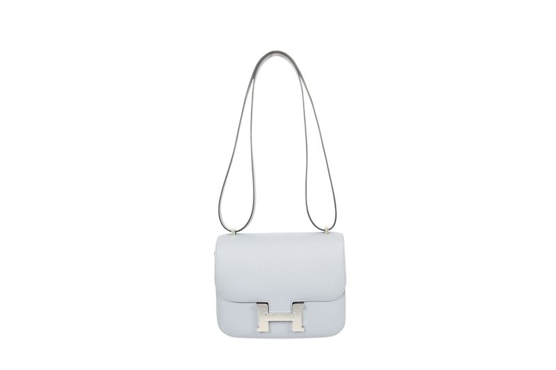 Hermes Constance III 18 Mirror Bag, Gray Gris Epsom Leather and Palladium Hardware, K 2025 Stamp, New in Box WA001 Hermes Constance III 18 Mirror Bag, Gray Gris Epsom Leather and Palladium Hardware, K 2025 Stamp, New in Box WA001