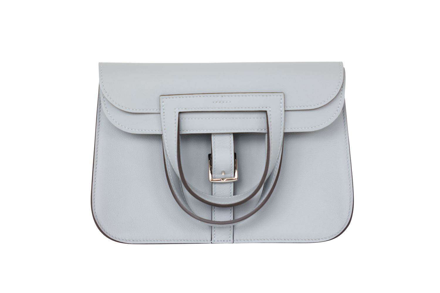 Hermes Halzan 22 Mini Bag, Gray Gris Pantin Swift Leather with Palladium Hardware,  K 2025 Stamp, New in Box WA001