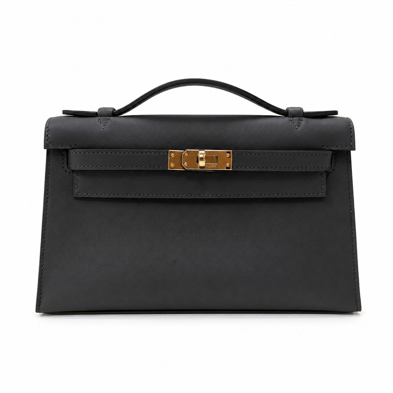 Hermes Kelly Pochette, Vert Mangrove Swift Leather, Gold Hardware, Stamp K, New in Box MA001 (Wire Price)