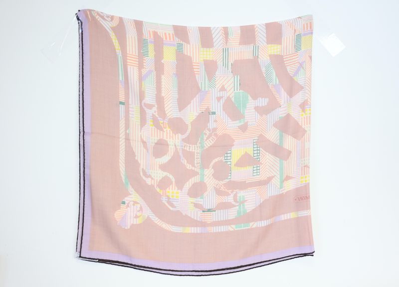 Hermes Cavalcadour Stole Scarf 140, Multicolor Cashmere with Silk, As New No Dustbag WA001 Hermes Cavalcadour Stole Scarf 140, Multicolor Cashmere with Silk, As New No Dustbag WA001