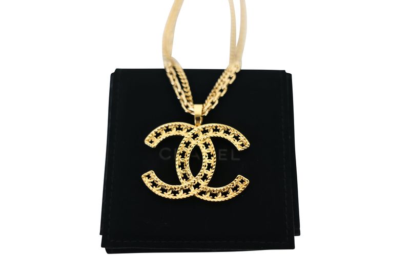 Chanel Multi Chain CC Pendant Necklace, Gold Finish, Preowned in Box WA001 Chanel Multi Chain CC Pendant Necklace, Gold Finish, Preowned in Box WA001