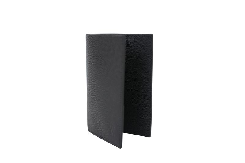 Louis Vuitton Passport Cover, Black Taiga Leather, New in Box WA001
