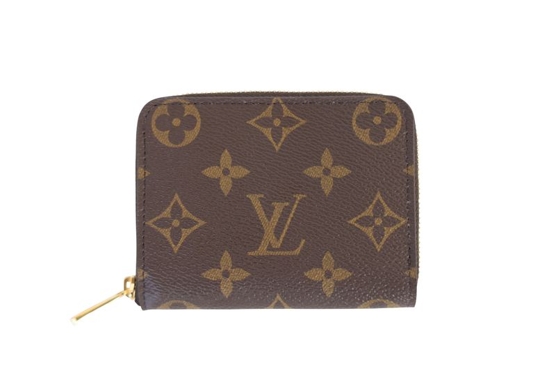 Louis Vuitton Zippy Coin Purse, Brown Monogram Canvas and Gold Hardware, New in Box WA001