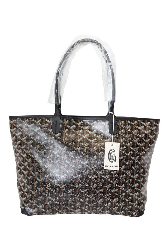 Goyard  Artois PM Bag, Black Goyardine Canvas and Leather, New in Dustbag WA001