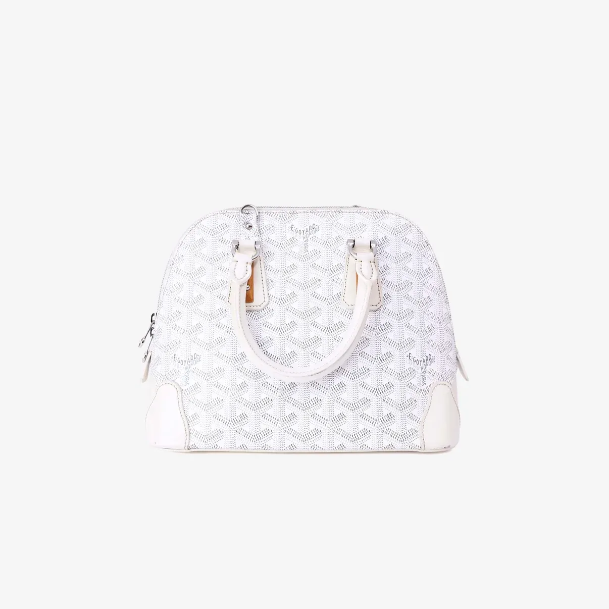 Goyard Mini Vendôme Handbag in White Goyardine Canvas LND001