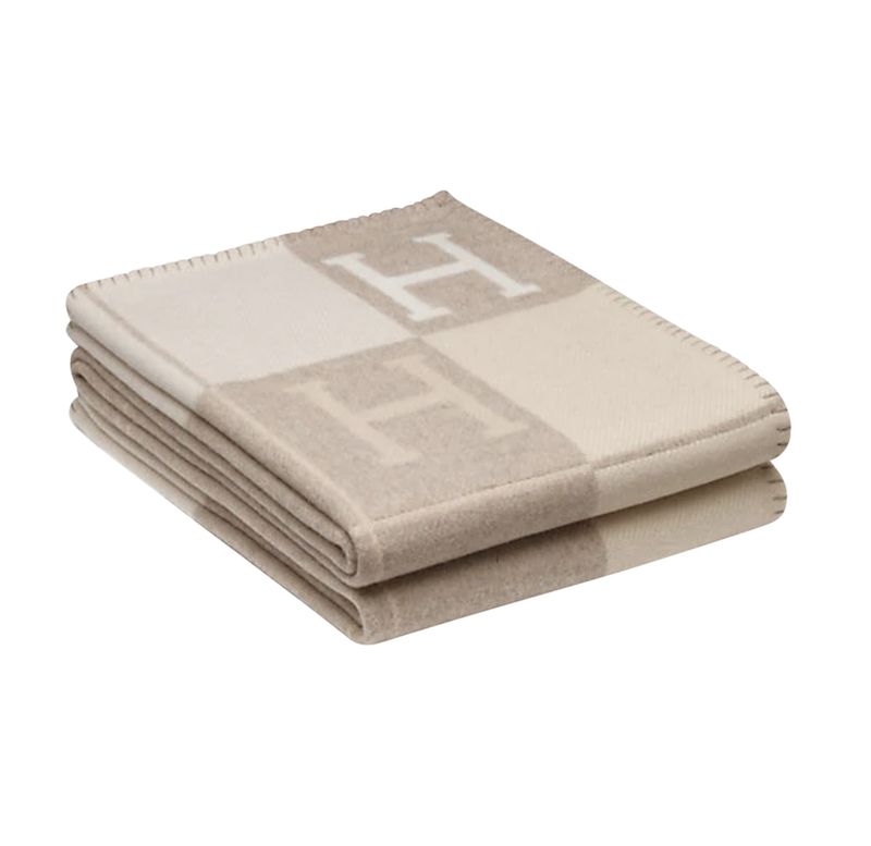 Hermes Avalon III Throw Blanket, Coco Camomille Merino Cashmere, Brand New, Pre-order, KJRB008 Hermes Avalon III Throw Blanket, Coco Camomille Merino Cashmere, Brand New, Pre-order, KJRB008