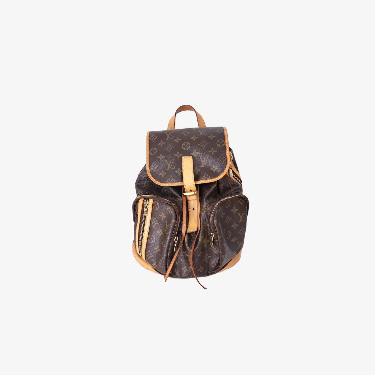 Louis Vuitton Bosphore Backpack in Monogram Coated Canvas with Gold Hardware LND001