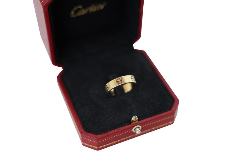 Cartier Love Ring Classic Model, 18k Yellow Gold, Size 61, Preowned in Box WA001