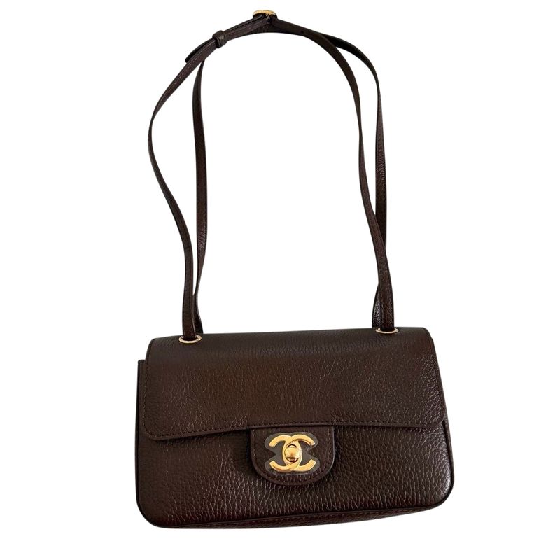 Chanel Mini Souplissimo, Brown Caviar Leather, Gold Hardware, New in Box MA001 Chanel Mini Souplissimo, Brown Caviar Leather, Gold Hardware, New in Box MA001