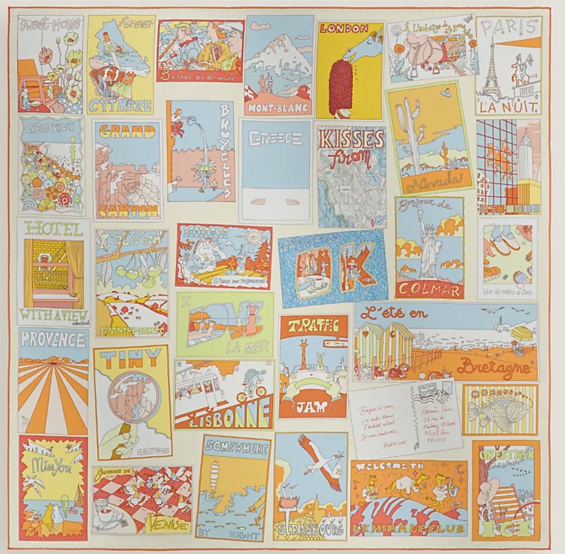 Hermes Silk Scarf, 90x90, New in Box MA001
