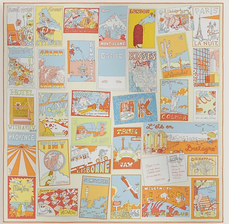 Hermes Silk Scarf, 90x90, New in Box MA001