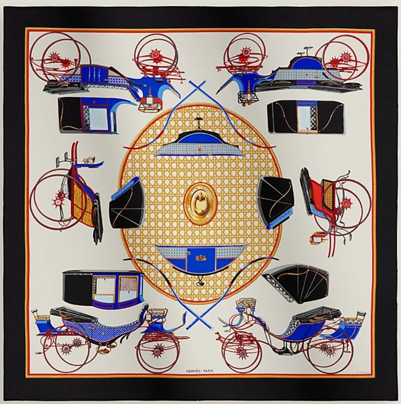 Hermes Silk Scarf, 90x90, New in Box MA001