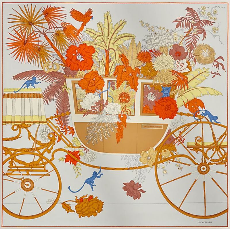 Hermes Silk Scarf, 90x90, New in Box MA001