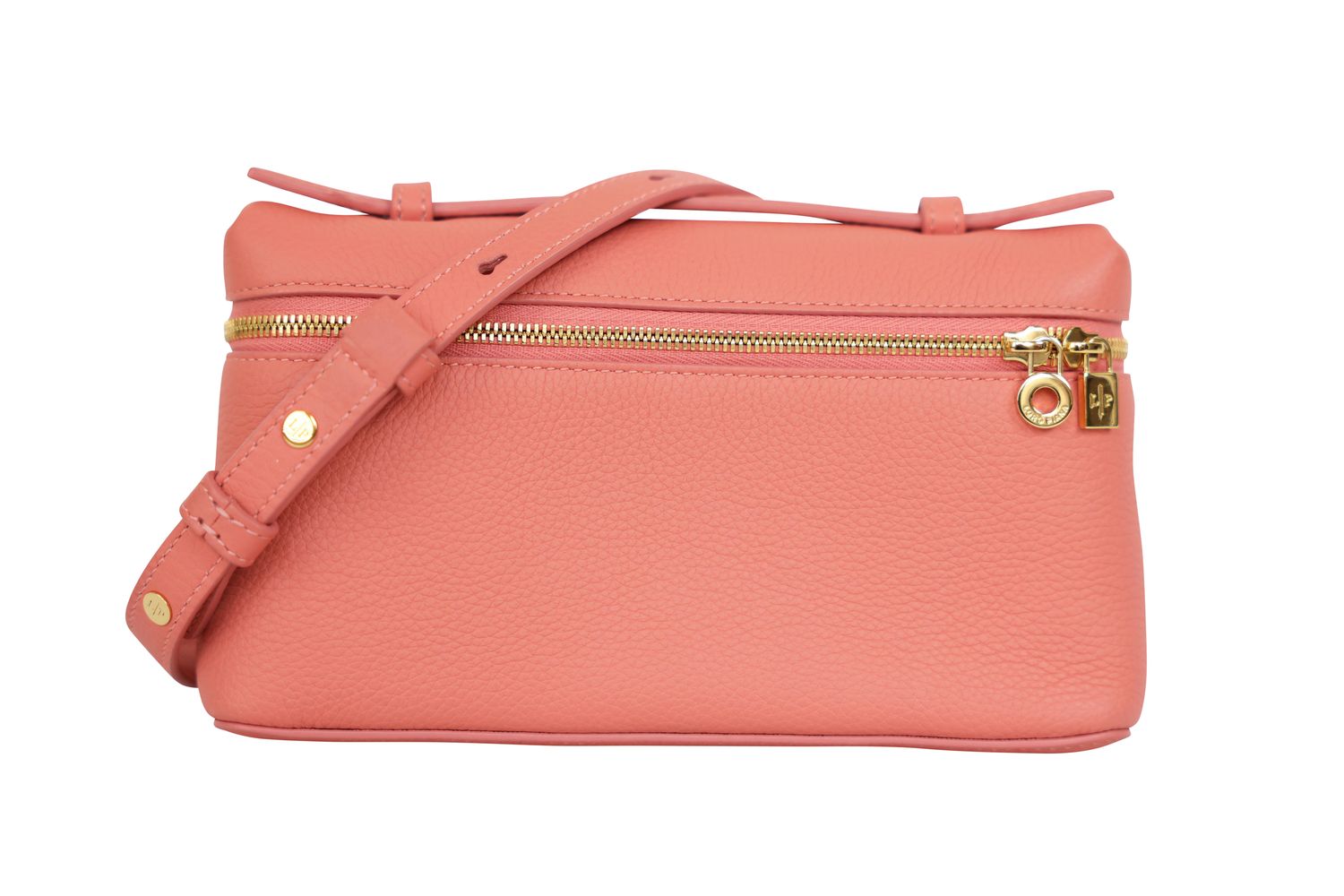 Loro Piana Extra Pocket L19 Bag, Coral Pink Grained Calfskin and Gold Hardware, Preowned in Dustbag WA001