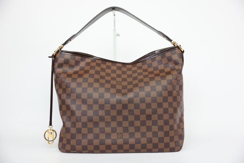 Louis Vuitton Delightful PM Bag, Brown Damier Ebene Canvas and Gold Hardware, Preowned in Dustbag WA001