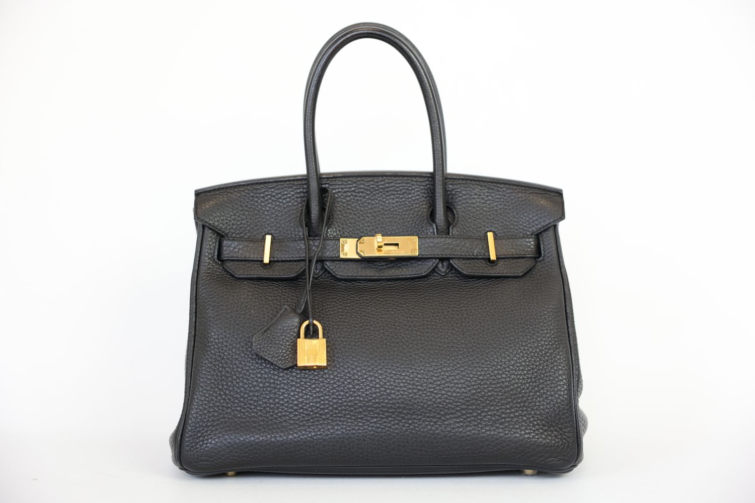 Hermes Birkin 30 Handbag, Black Togo Leather and Gold Hardware, R in Square 2014, Preowned in Dustbag WA001