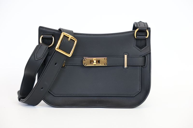 Hermes Jypsiere Mini Bag, Black Noir Evergrain Leather and Gold Hardware, G 2026 Stamp, New in Box WA001