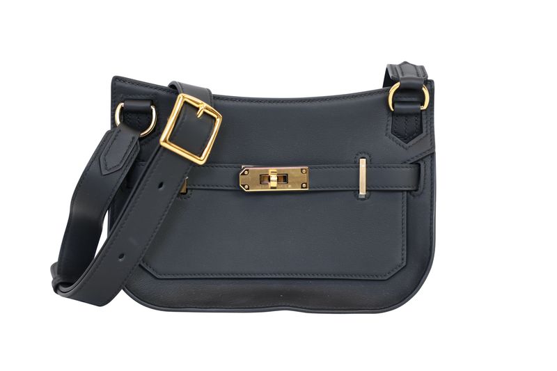Hermes Jypsiere Mini Bag, Black Noir Evergrain Leather and Gold Hardware, G 2026 Stamp, New in Box WA001