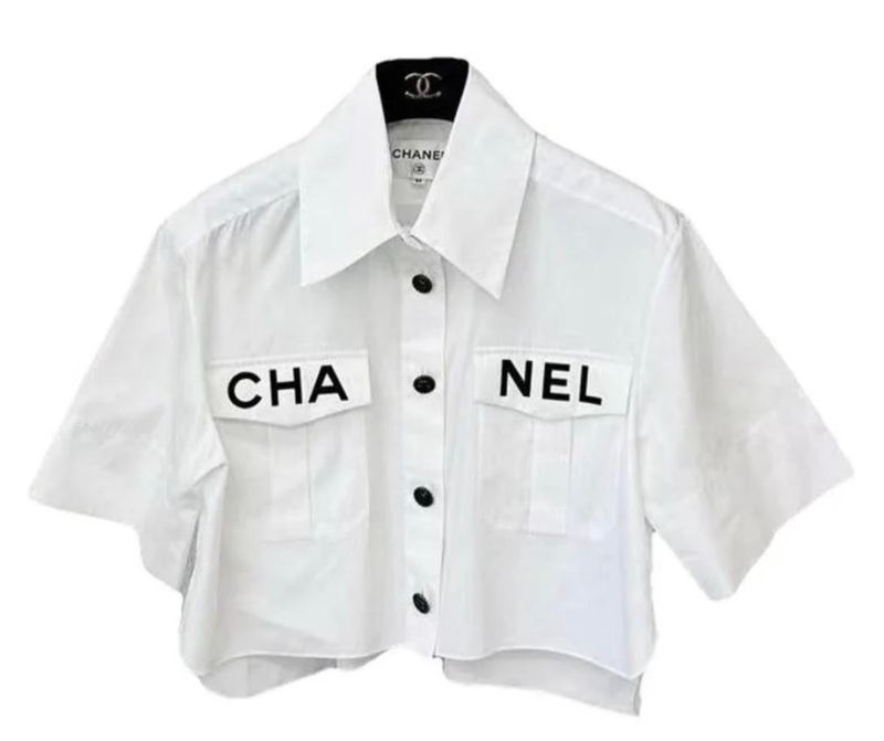 Chanel Shirt, Cha Nel White Polo, Size 36, MA001 Chanel Shirt, Cha Nel White Polo, Size 36, MA001