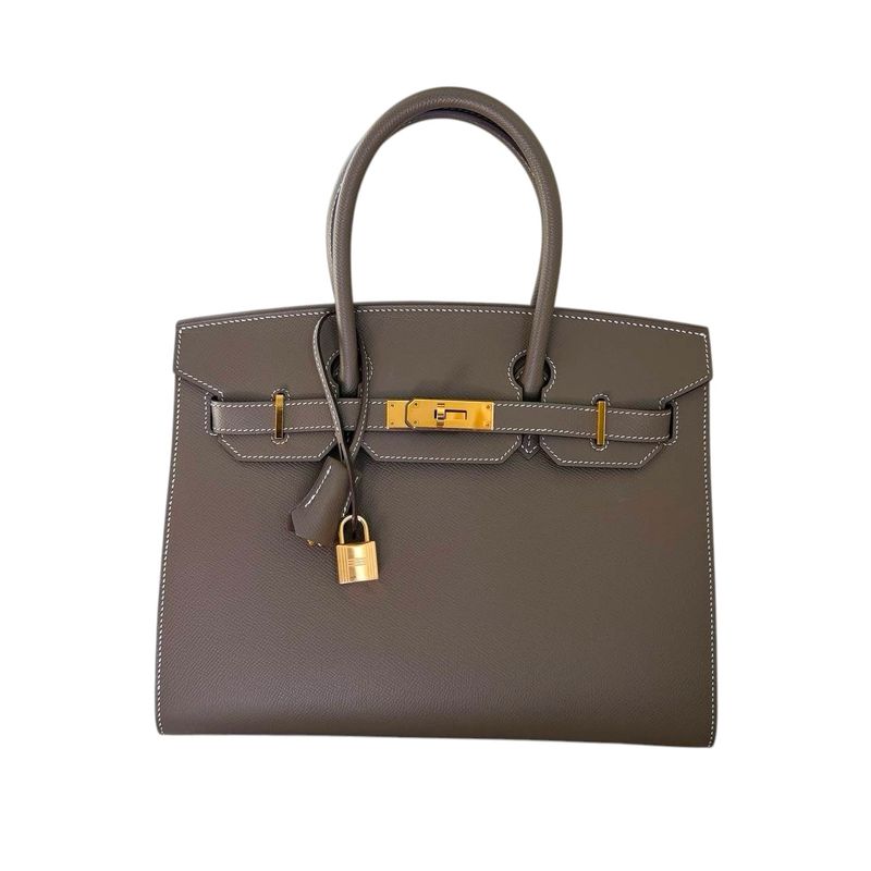 Hermes Birkin 30, Etoupe, Gold Hardware, Stamp Z, Like New in Box CMA001 (Wire Transfer Only)