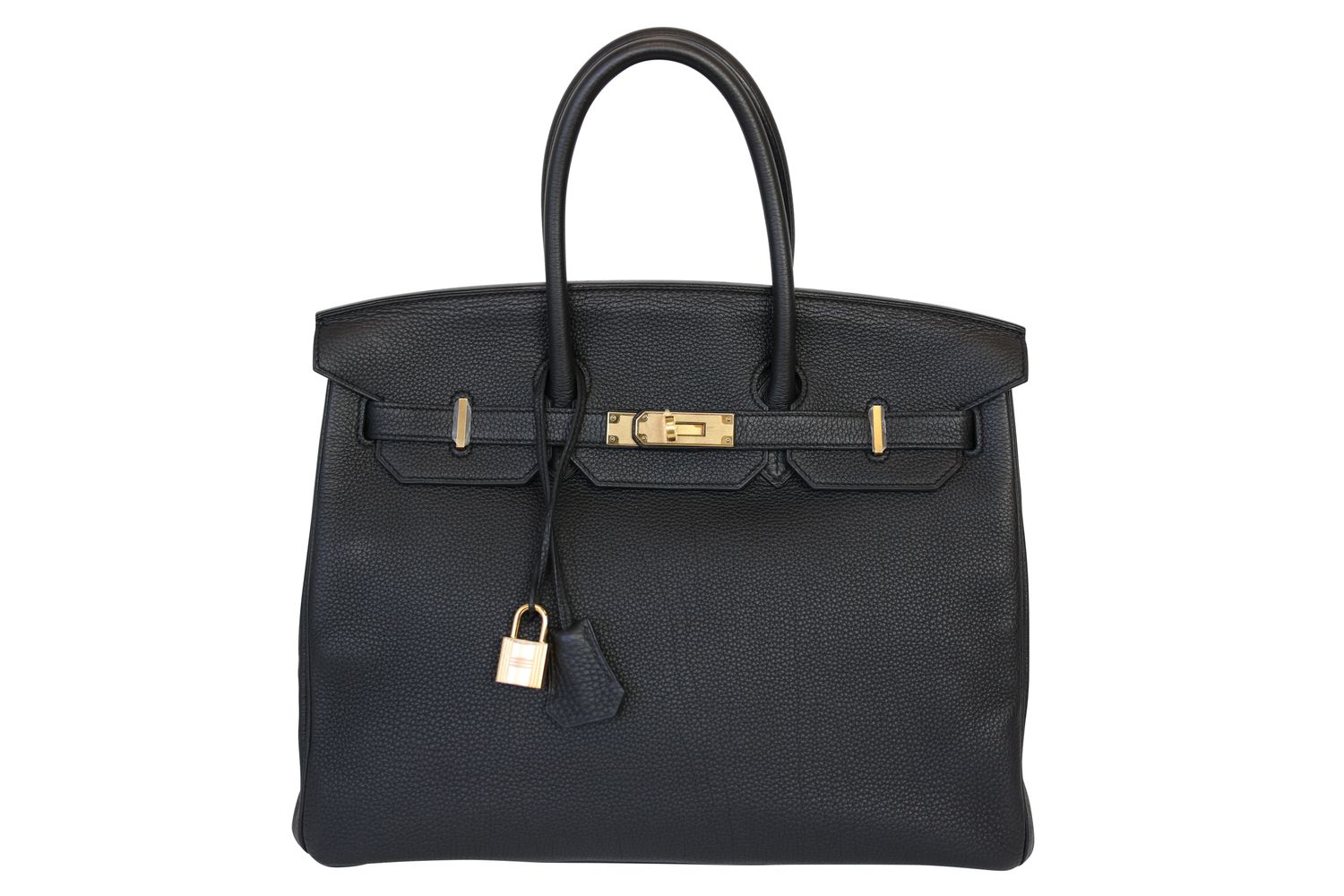 Hermes Birkin 35 Handbag, Black Togo Leather and Gold Hardware, X 2016 Stamp, Preowned in Dustbag WA001