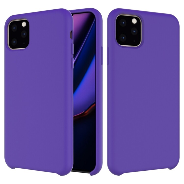 Solid Color Liquid Silicone Shockproof Case For iPhone 11