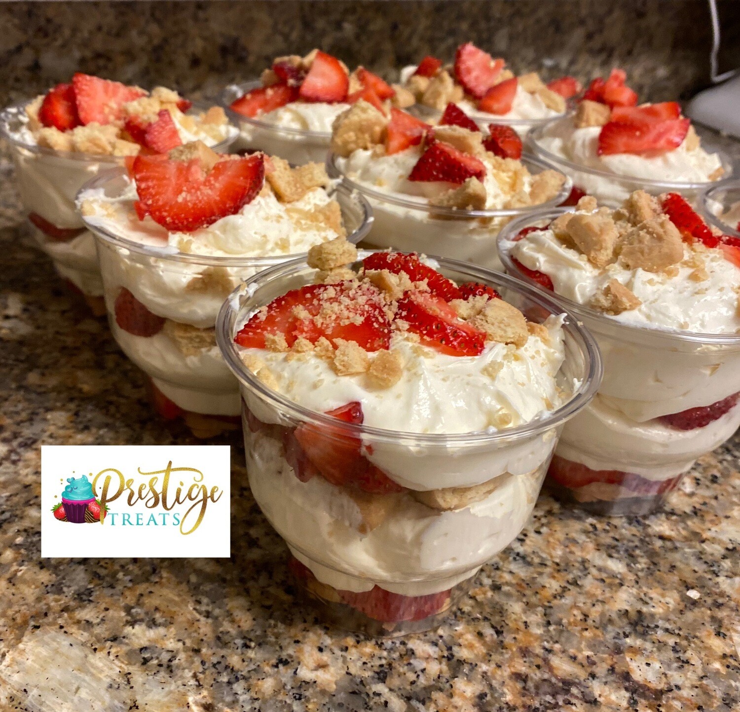Strawberry Shortcake Pudding Cup