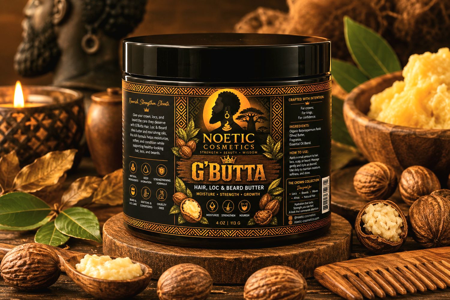 G'Butta Body Hair, Loc &amp;  Beard Butter