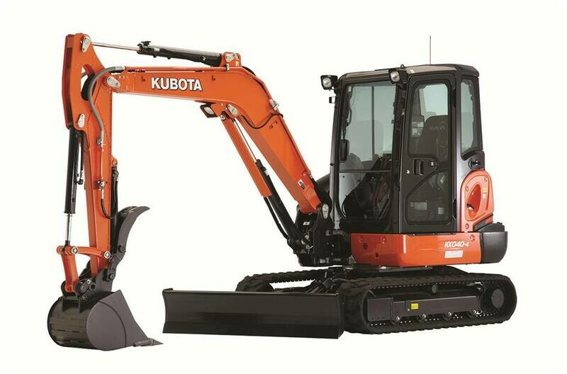 Mini Excavator - Kubota Excavator KX040 - Enclosed Cab