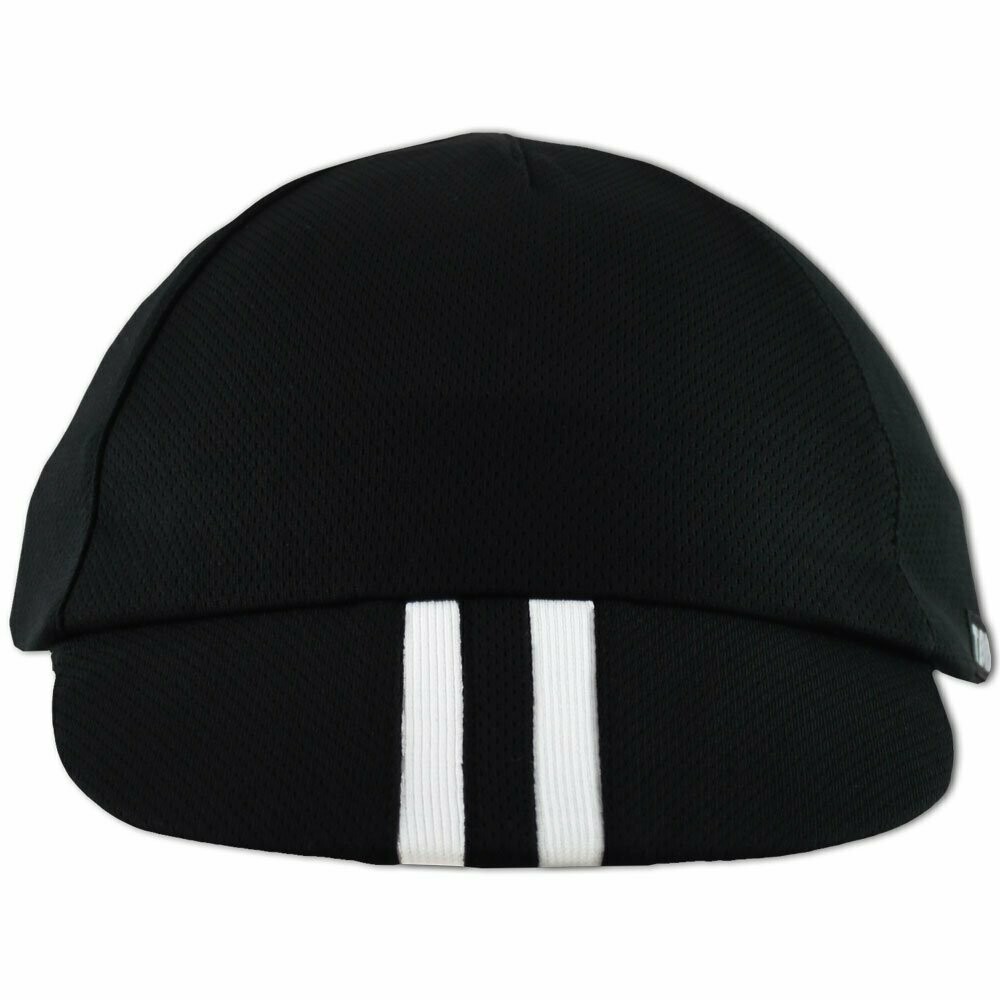 Lightweight Cycling Cap - White, Size: Medium, Colour: Black with White trim