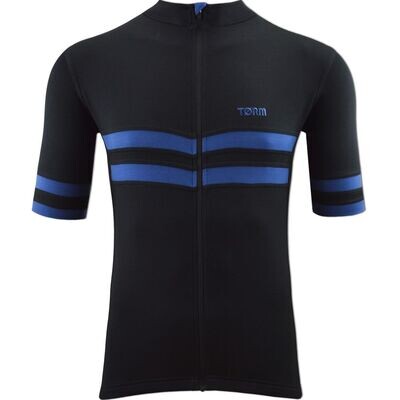 T17 Jersey - Black with Bahama Blue Trim