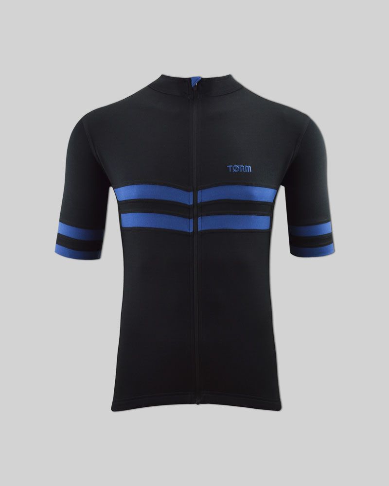 T17 Jersey - Black with Bahama Blue Trim