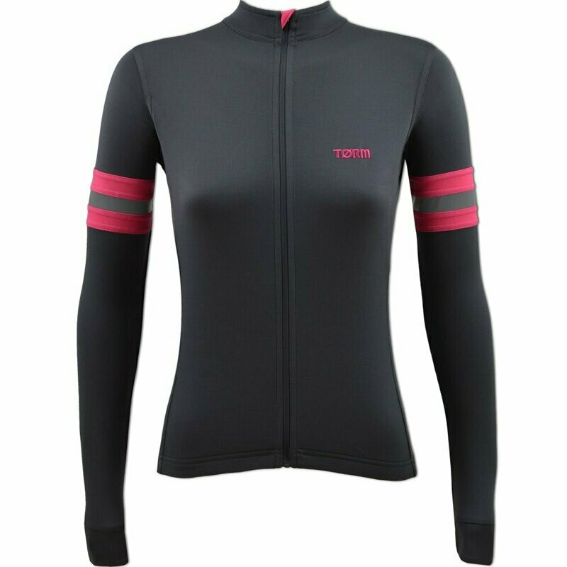 Womens Merino LS Reflective Jersey - Grey
