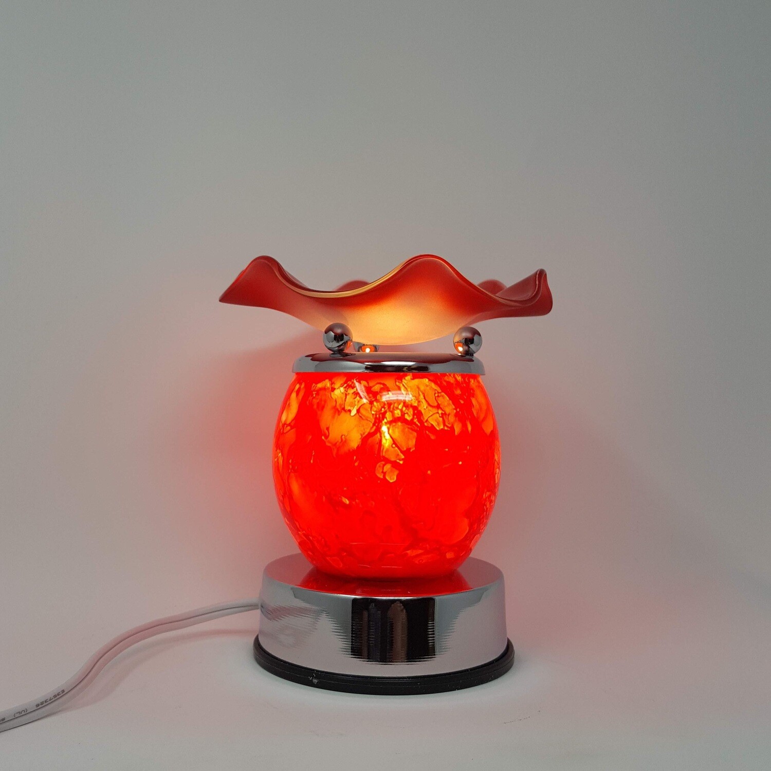 RED MARBLED TOUCH LAMP