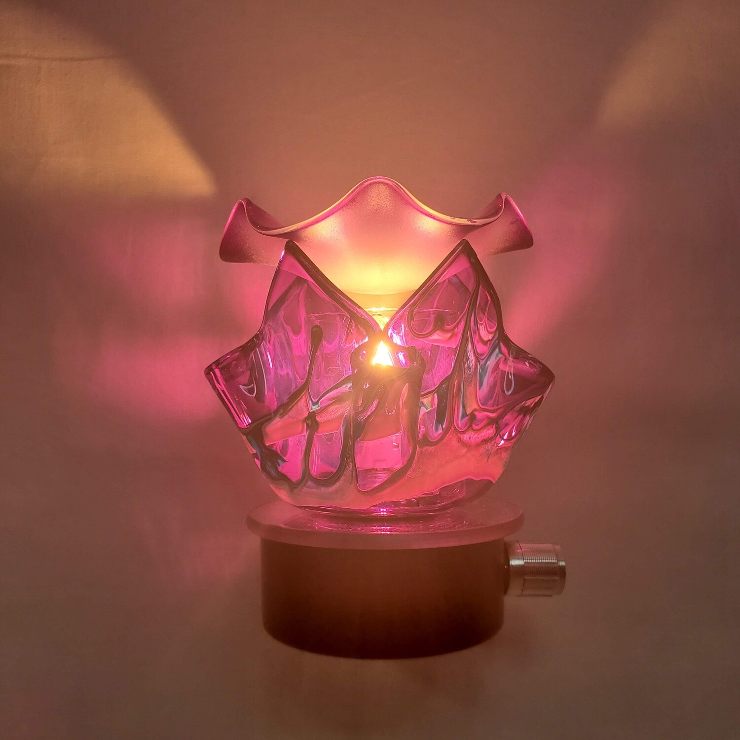 PURPLE TULIP PLUG-IN LAMP