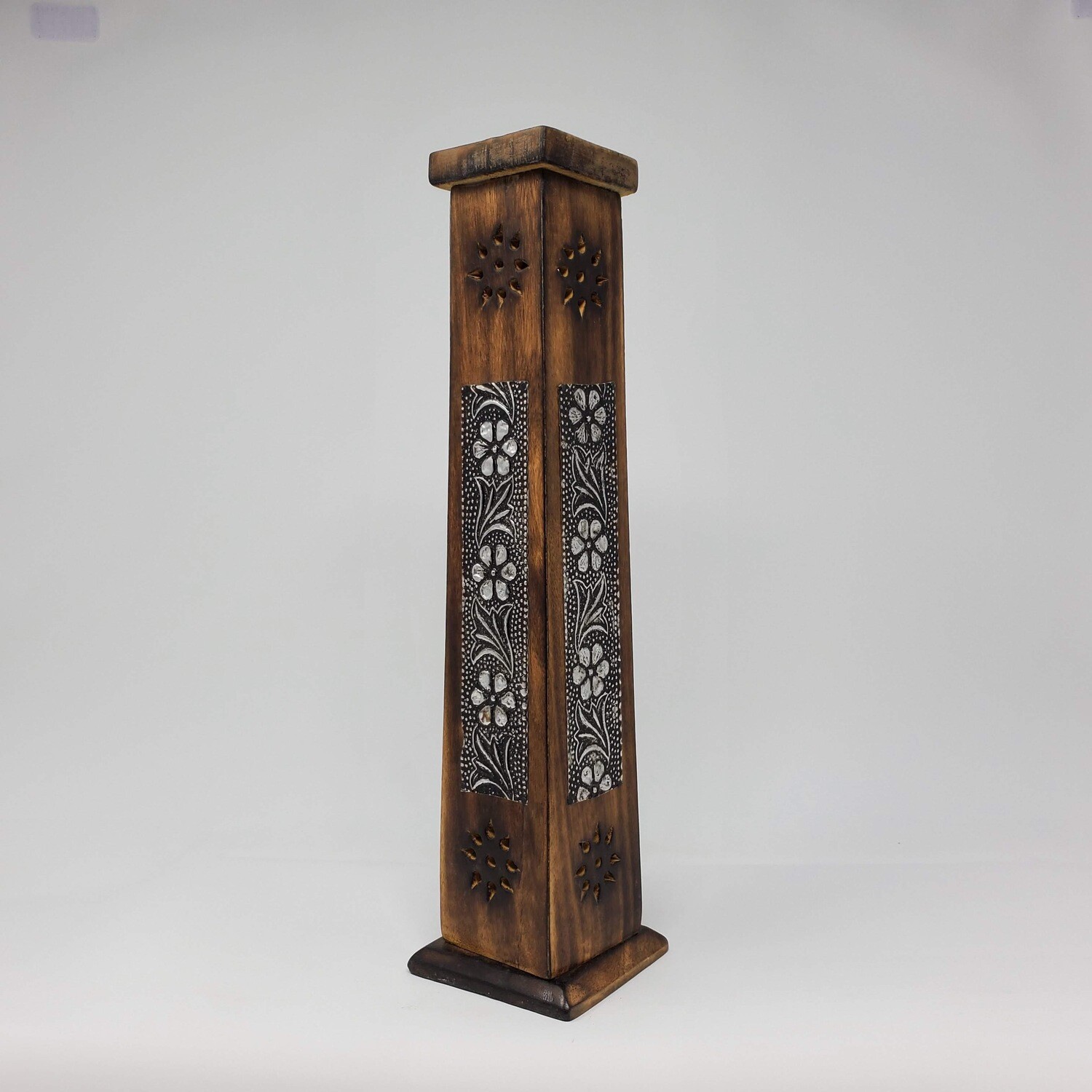 FLOWER INLAY WOOD TOWER