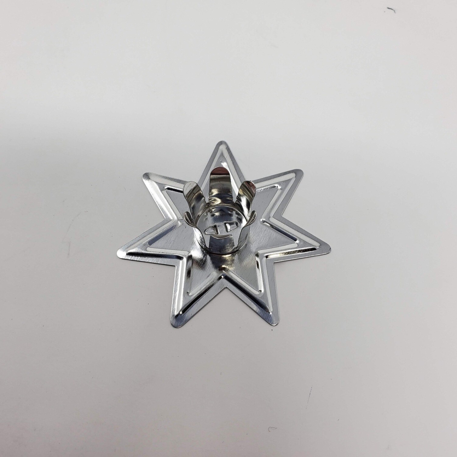 SILVER STAR CHIME CANDLE HOLDER