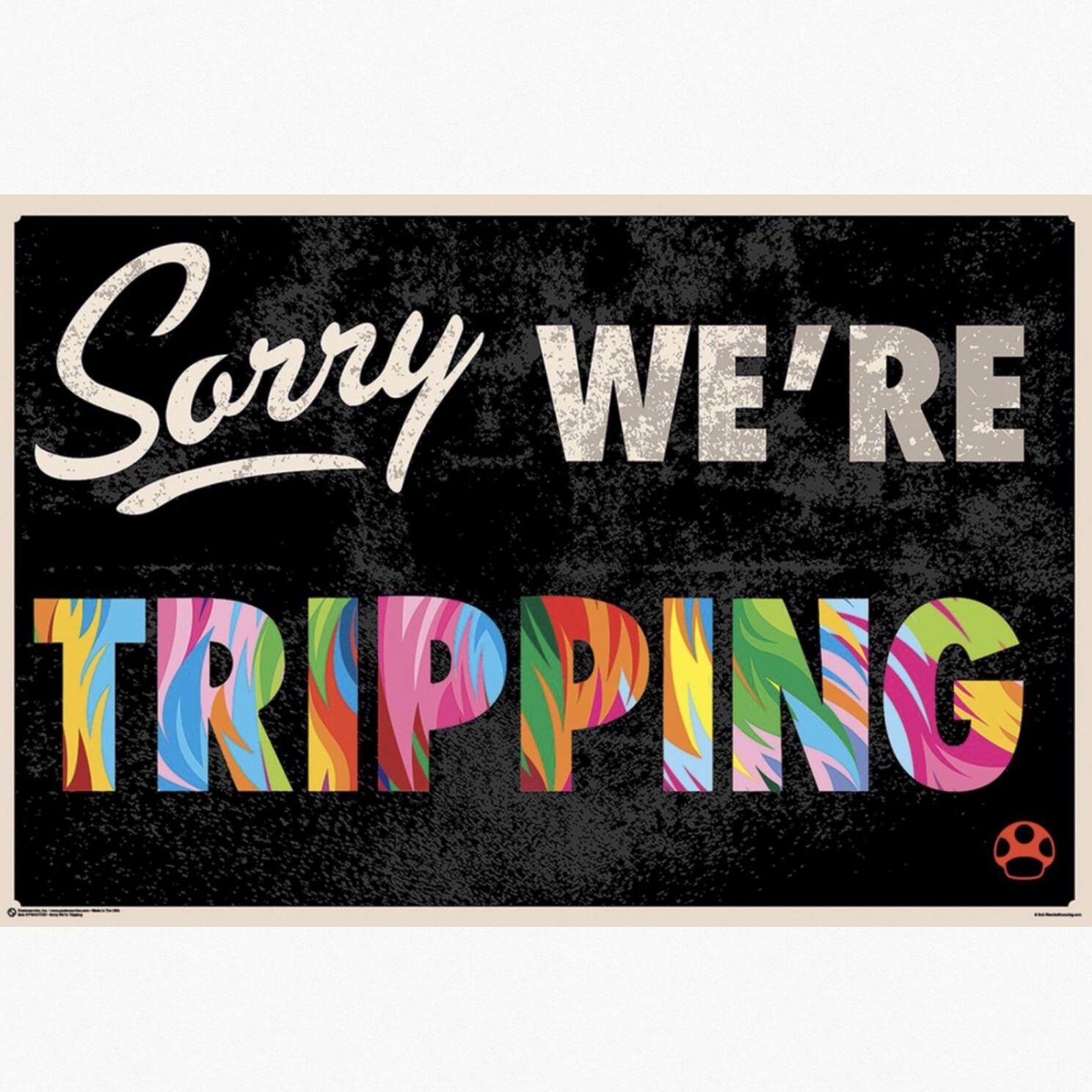 SORRY WE&#39;RE TRIPPING POSTER