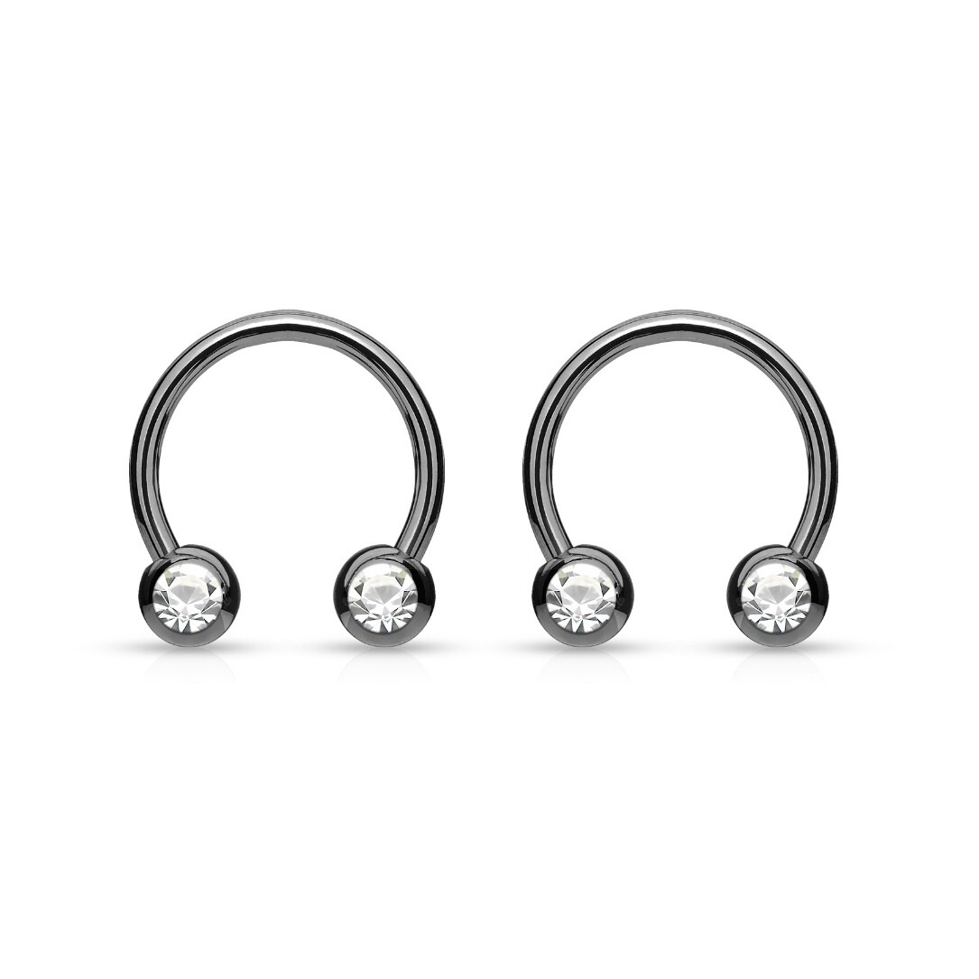2PK BLACK CL GEM HORSE