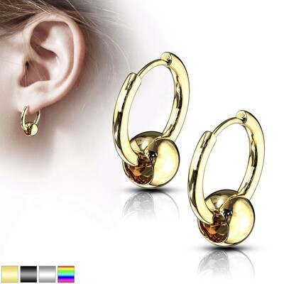 CAP BALL HINGE EARRINGS