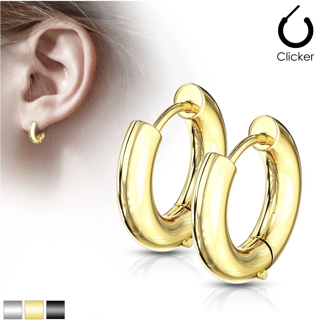 THICK HINGE HOOP EARRINGS