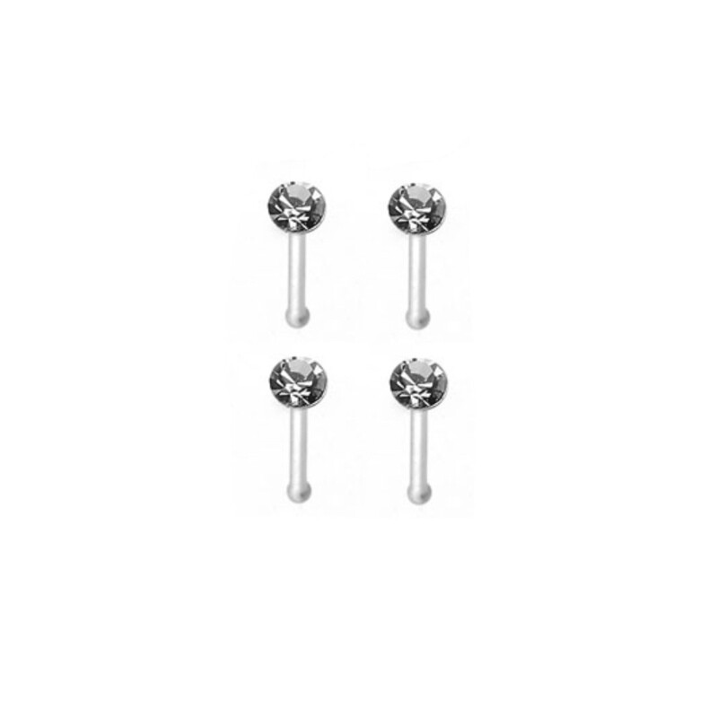 4PK 1.5MM CLEAR GEM BONE 20G .925