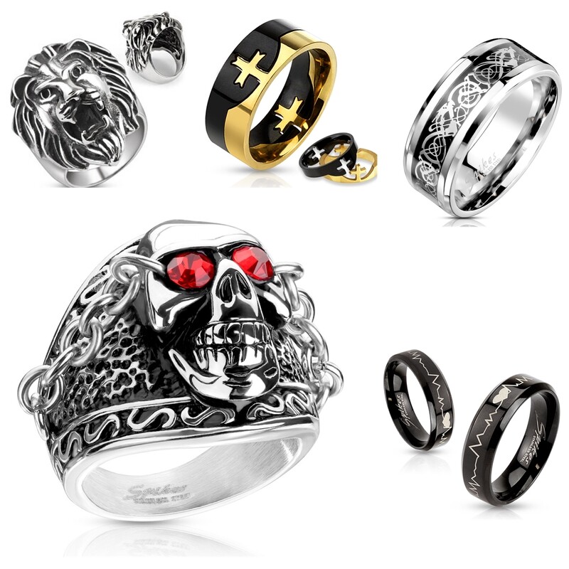 316L Stainless Steel and 925 Sterling Silver Rings